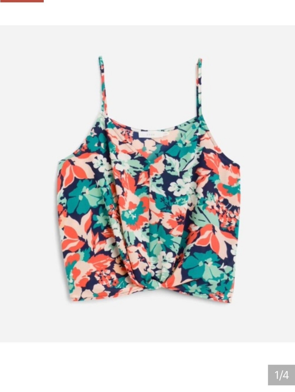 Lush Devon Knot Front Cami Crop Blouse